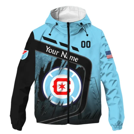 MLS Chicago Fire Exclusive All Over Prints BLMLS51024A1CHIWJ - Windbreaker Outdoor Jacket