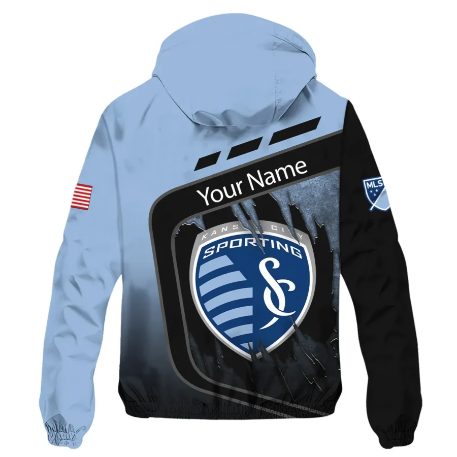 MLS Sporting Kansas City Exclusive All Over Prints BLMLS51024A1SKCWJ - Windbreaker Outdoor Jacket