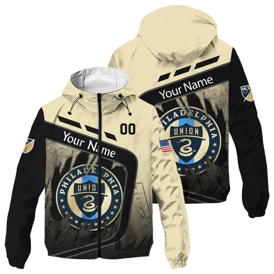 MLS Philadelphia Union Exclusive All Over Prints BLMLS51024A1PHIWJ - Windbreaker Outdoor Jacket