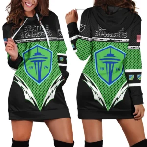 MLS Seattle Sounders Exclusive All Over Prints BLMLS31024A1SEAHDR - Hoodie Dress