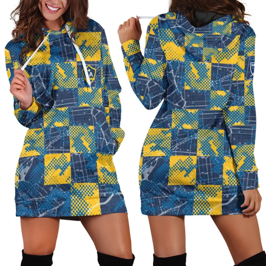 MLS LA Galaxy Exclusive All Over Prints BLMLS41024A1LAHDR - Hoodie Dress