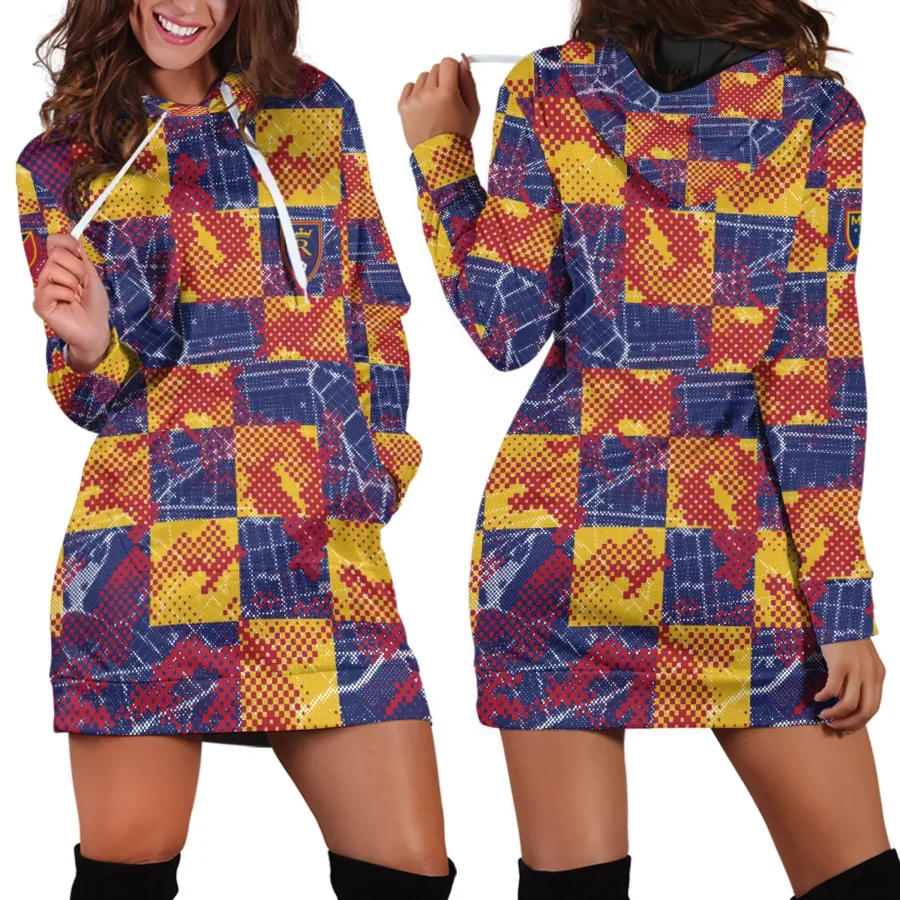 MLS Real Salt Lake Exclusive All Over Prints BLMLS41024A1RSLHDR - Hoodie Dress