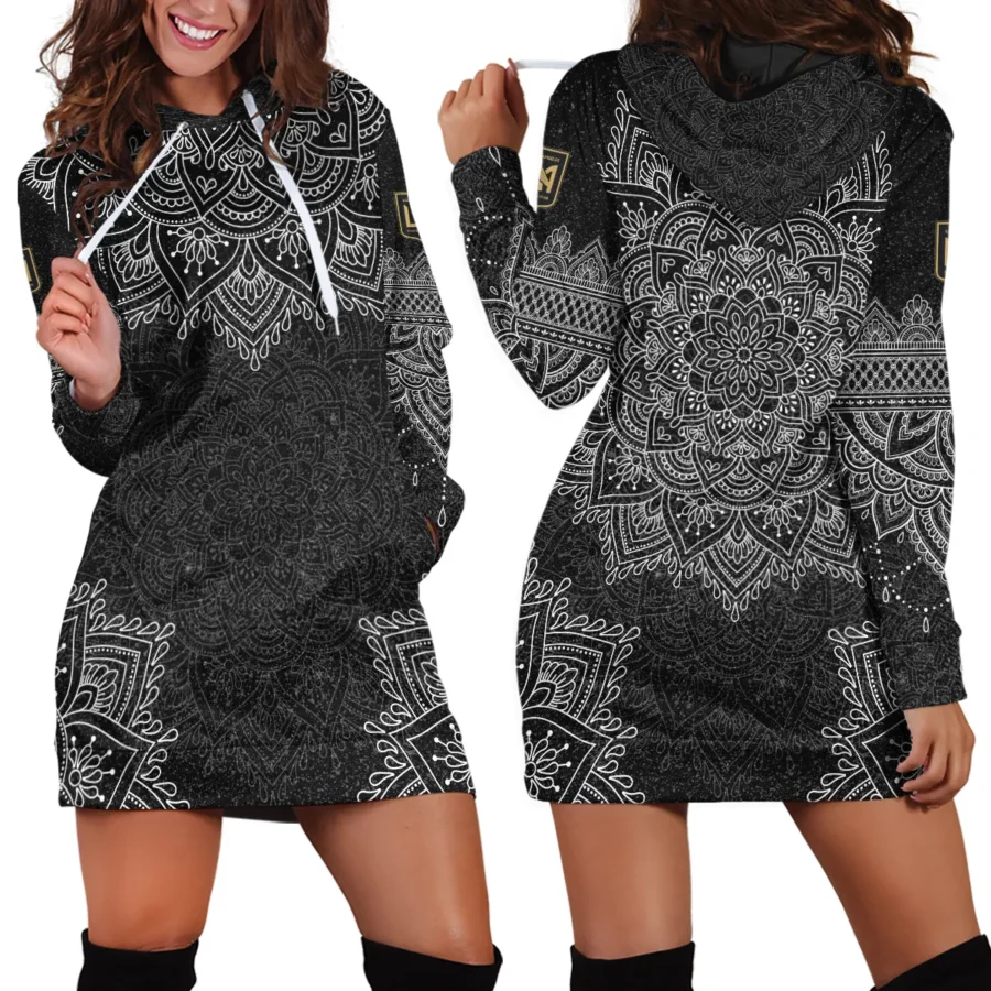 Mandala Pattern MLS Los Angeles FC Exclusive All Over Prints BLMLS41024A2LAF2HDR - Hoodie Dress