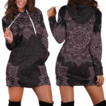 Mandala Pattern MLS Inter Miami Exclusive All Over Prints BLMLS41024A2MIA1HDR - Hoodie Dress