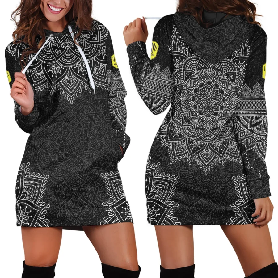 Mandala Pattern MLS Nashville SC Exclusive All Over Prints BLMLS41024A2ATL2HDR - Hoodie Dress