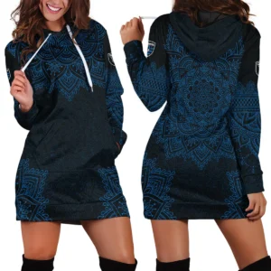 Mandala Pattern MLS San Jose Earthquakes Exclusive All Over Prints BLMLS41024A2SJ1HDR - Hoodie Dress