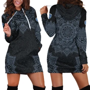 Mandala Pattern MLS San Jose Earthquakes Exclusive All Over Prints BLMLS41024A2SJ2HDR - Hoodie Dress