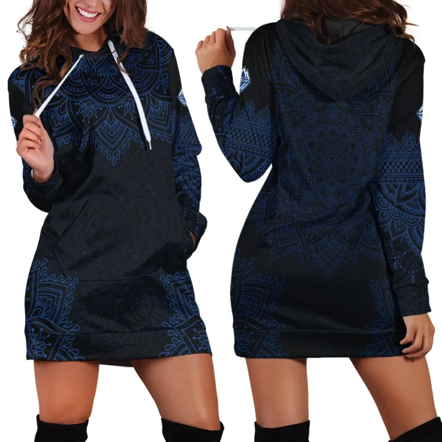 Mandala Pattern MLS Vancouver Whitecaps Exclusive All Over Prints BLMLS41024A2VAN2HDR - Hoodie Dress