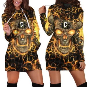 Flaming Skull MLS Columbus Crew Exclusive All Over Prints BLMLS41024A3CLBSWZ - Quarter Zip Jacket