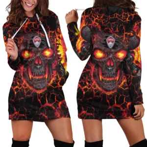 Flaming Skull MLS Colorado Rapids Exclusive All Over Prints BLMLS41024A3COLSWZ - Quarter Zip Jacket