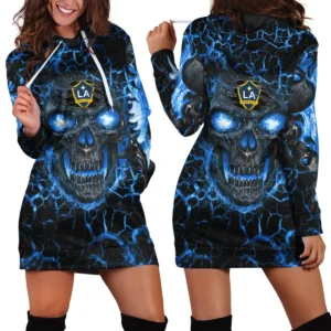 Flaming Skull MLS Los Angeles FC Exclusive All Over Prints BLMLS41024A3LAFHDR - Hoodie Dress