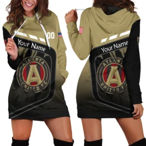 MLS Atlanta United Exclusive All Over Prints BLMLS51024A1ATLHDR - Hoodie Dress