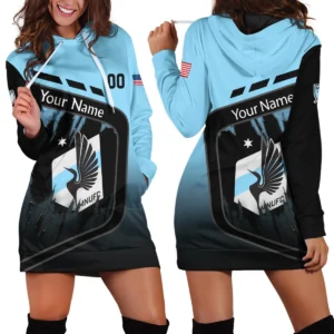 MLS Minnesota United Exclusive All Over Prints BLMLS51024A1MINHDR - Hoodie Dress