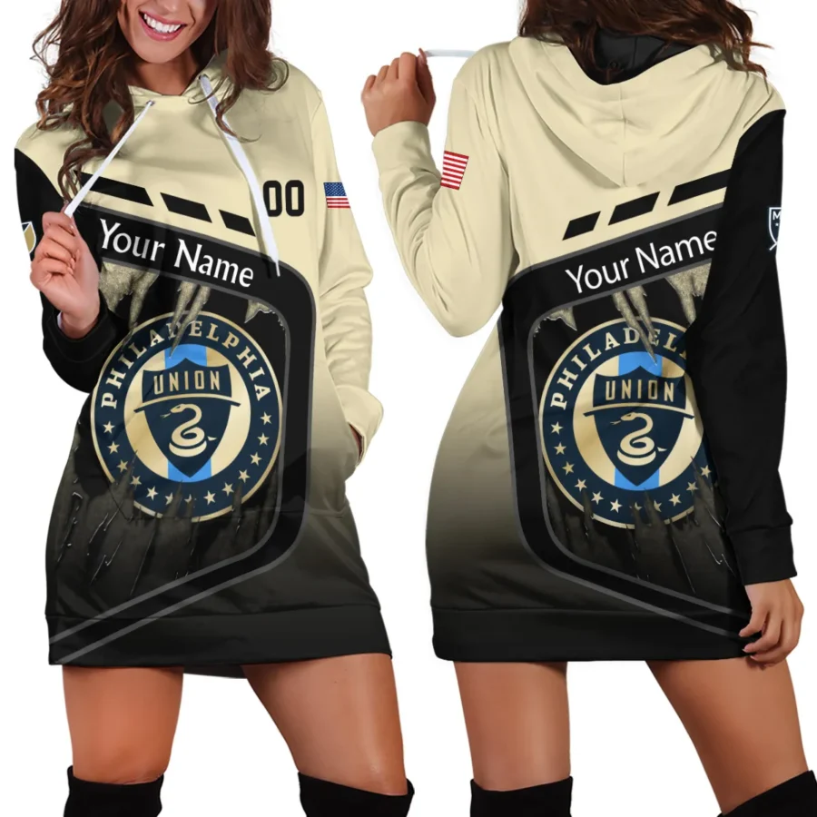 MLS Philadelphia Union Exclusive All Over Prints BLMLS51024A1PHIHDR - Hoodie Dress