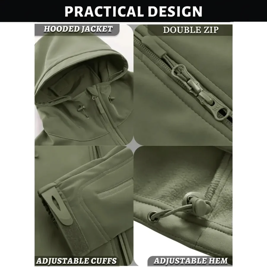 Bridgestone Golf Masters Tournament Exclusive Logo Hooded Military Tactical Jacket HOMT231024A01BRTJ - ArmyGreen