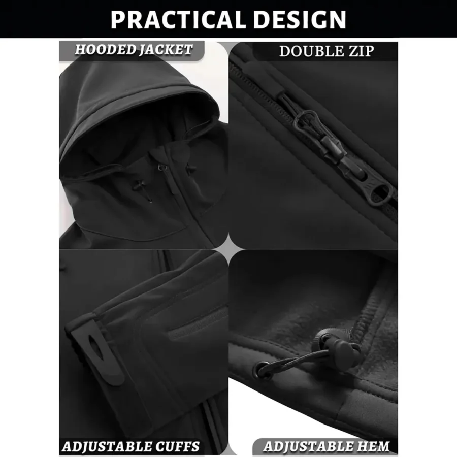 Cobra Golf Masters Tournament Exclusive Logo Hooded Military Tactical Jacket HOMT231024A01CBTJ - Black