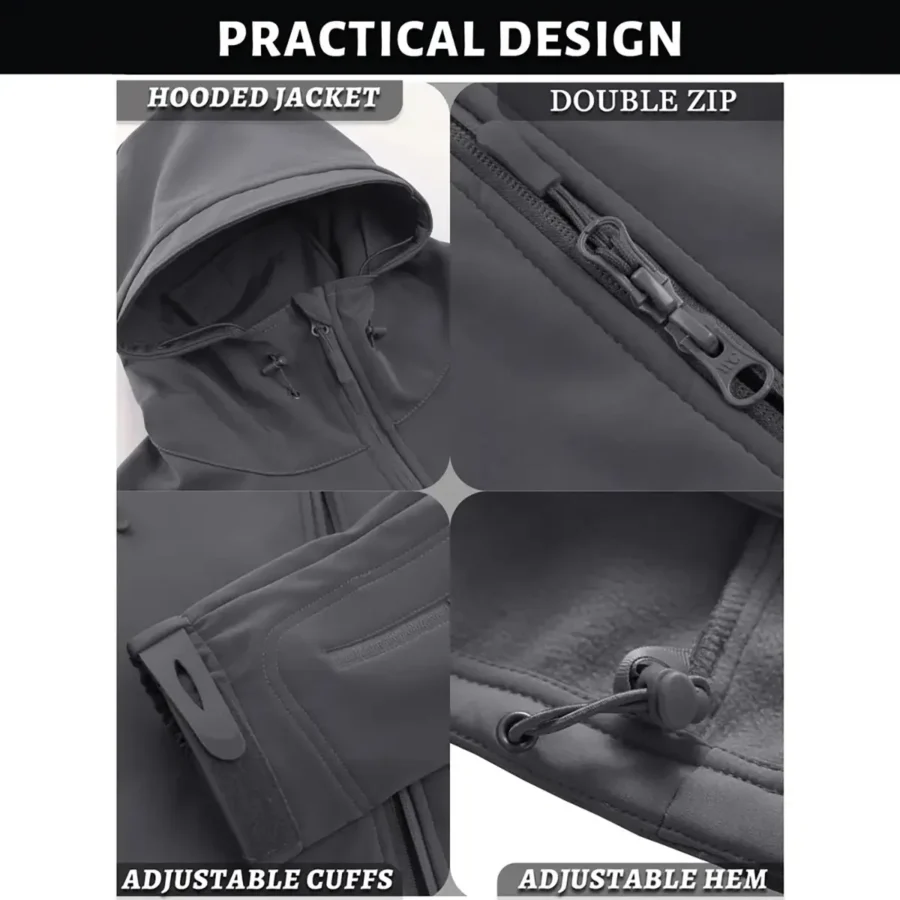 Cobra Golf Masters Tournament Exclusive Logo Hooded Military Tactical Jacket HOMT231024A01CBTJ - Gray