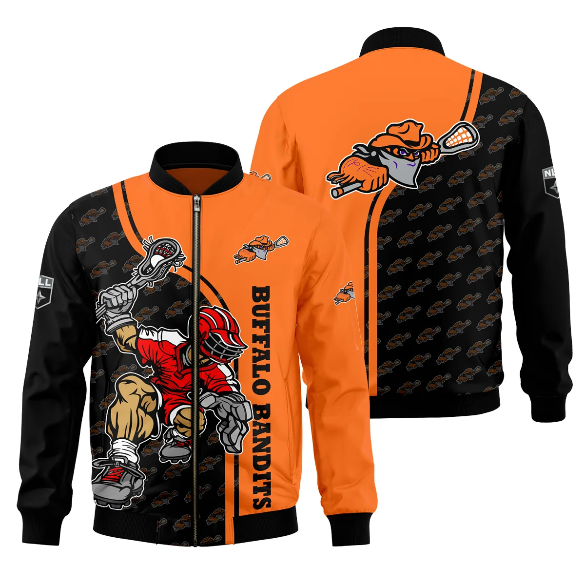 Color Lacrosse Player Background Bomber Jacket  Georgia Swarm NLL All Over Prints HONLL290724A01GEOBB