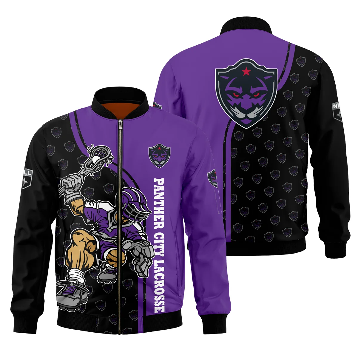 Color Lacrosse Player Background Hoodie Albany FireWolves NLL All Over Prints HONLL290724A01ALBHD