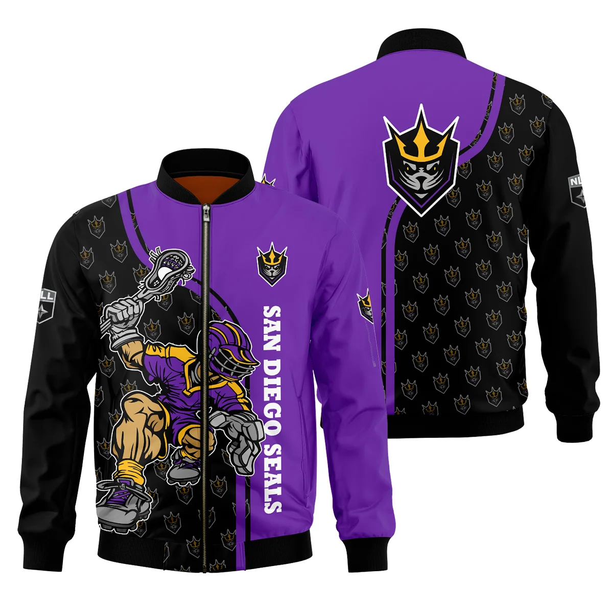 Color Lacrosse Player Background Hoodie Buffalo Bandits NLL All Over Prints HONLL290724A01BUFHD