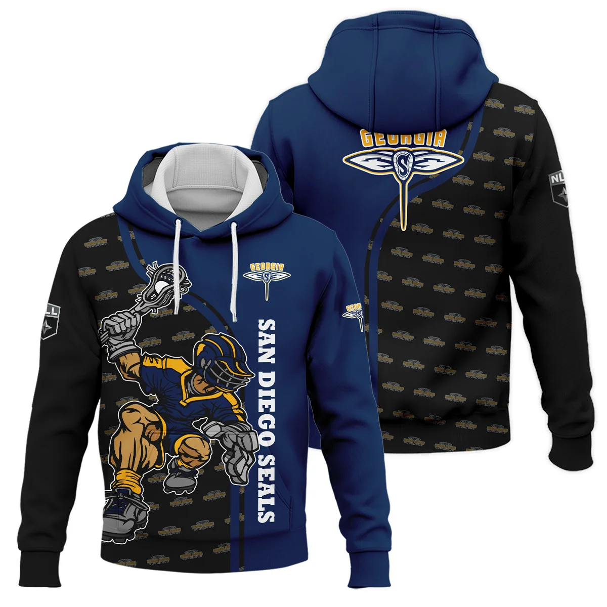 Color Lacrosse Player Background Hoodie Colorado Mammoth NLL All Over Prints HONLL290724A01COLHD