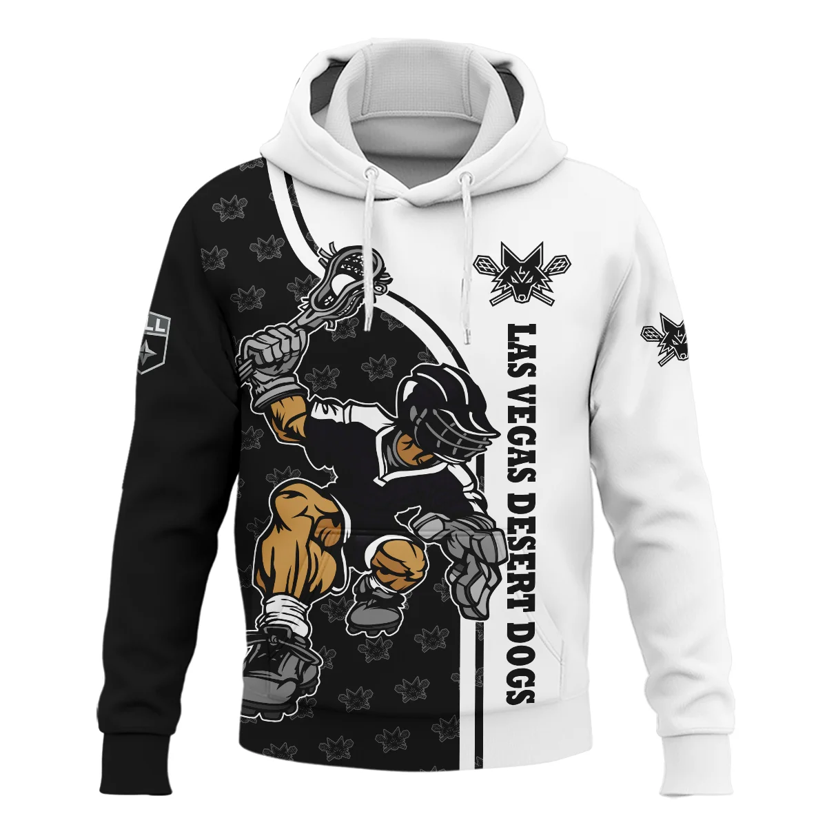 Color Lacrosse Player Background Hoodie Las Vegas Desert Dogs NLL All Over Prints HONLL290724A01LVDHD