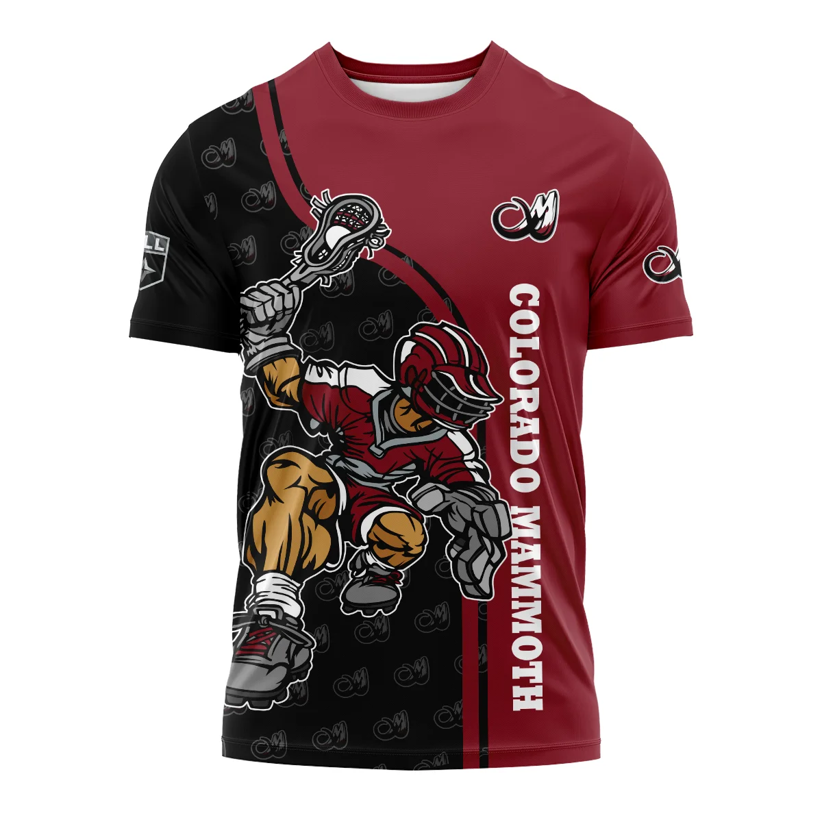 Color Lacrosse Player Background T-Shirt Colorado Mammoth NLL All Over Prints HONLL290724A01COLTS