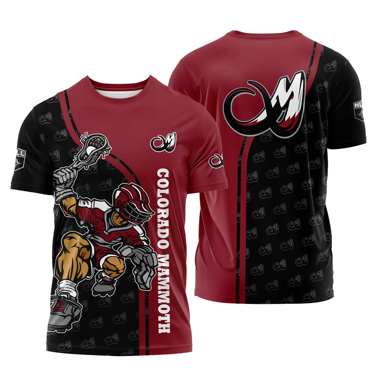 Color Lacrosse Player Background T-Shirt Georgia Swarm NLL All Over Prints HONLL290724A01GEOTS