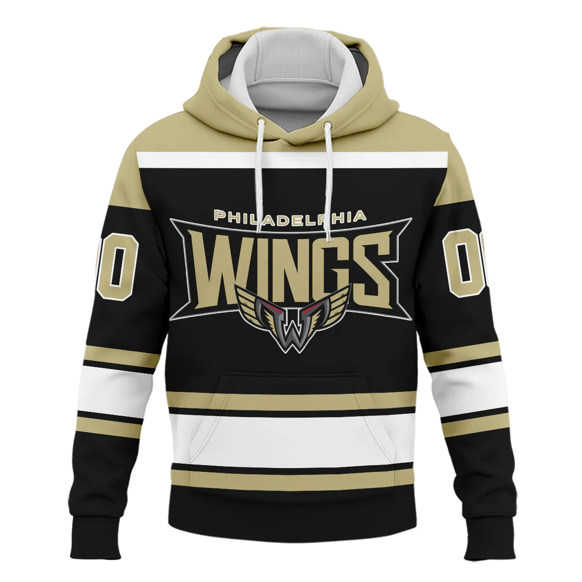 Color Mix Bacground Hoodie Philadelphia Wings NLL All Over Prints HONLL270724A01PHIHD