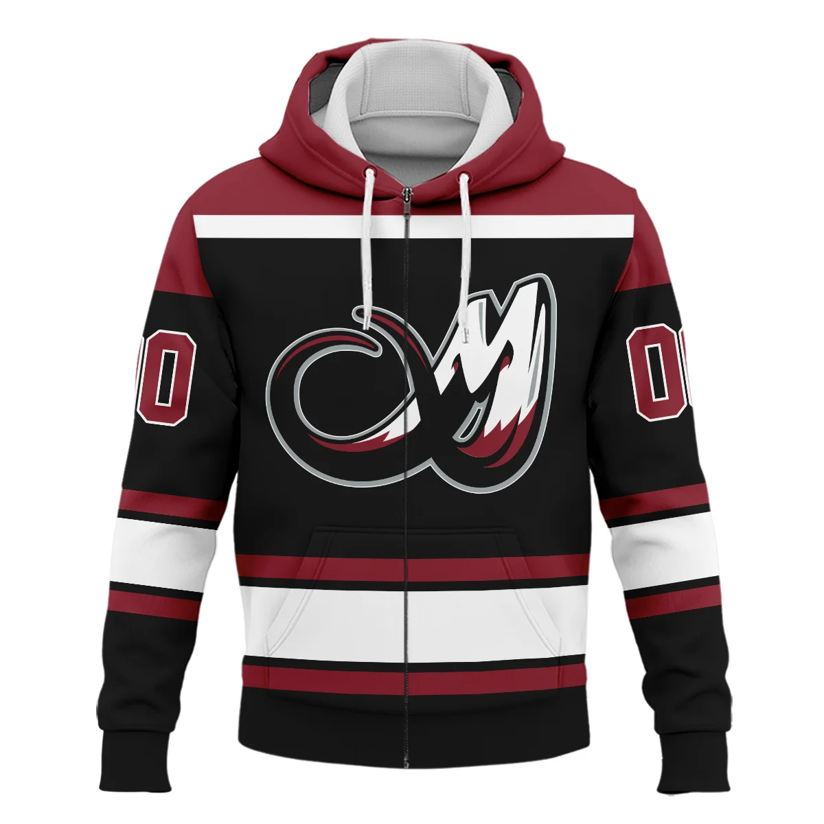 Color Mix Bacground Zipper Hoodie Colorado Mammoth NLL All Over Prints HONLL270724A01COLZHD