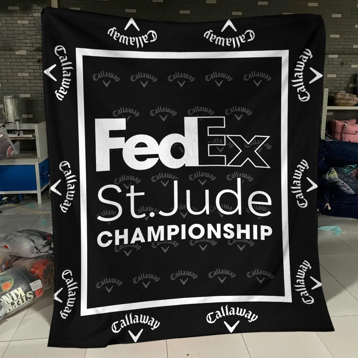 FedEx St. Jude Championship Tournament Callaway Brand Exclusive Logo All Over Prints BLFED221024A01CLWBLK - Blanket