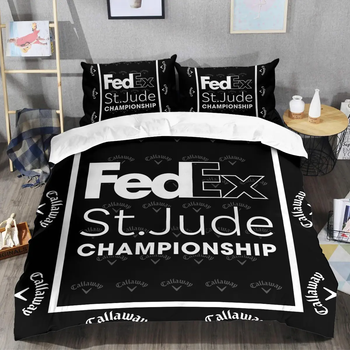 FedEx St. Jude Championship Tournament Callaway Brand Exclusive Logo All Over Prints BLFED221024A01CLWSJT - Bedding Set