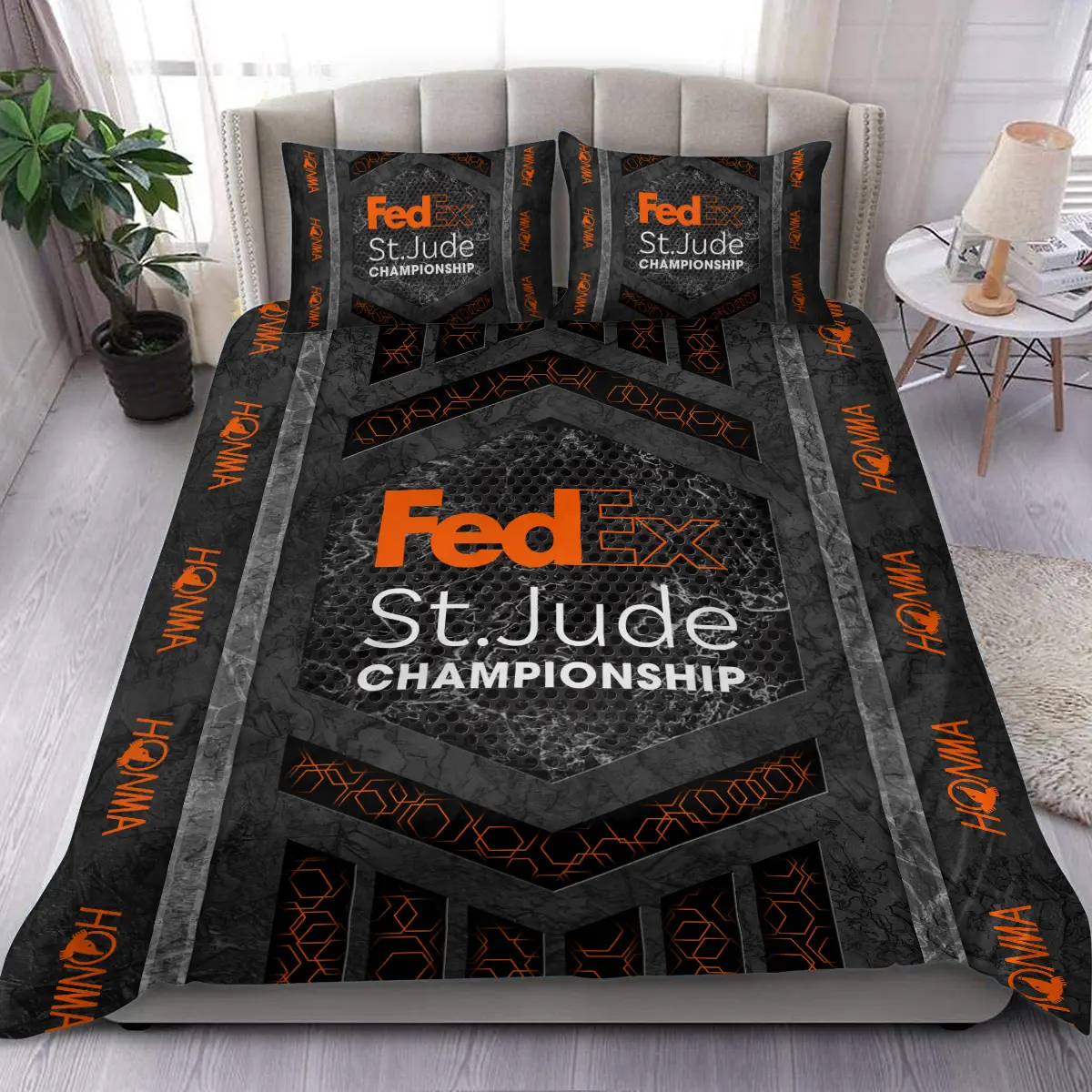 FedEx St. Jude Championship Tournament Honma Brand Exclusive Logo All Over Prints BLFED231024A01HOBLK - Blanket