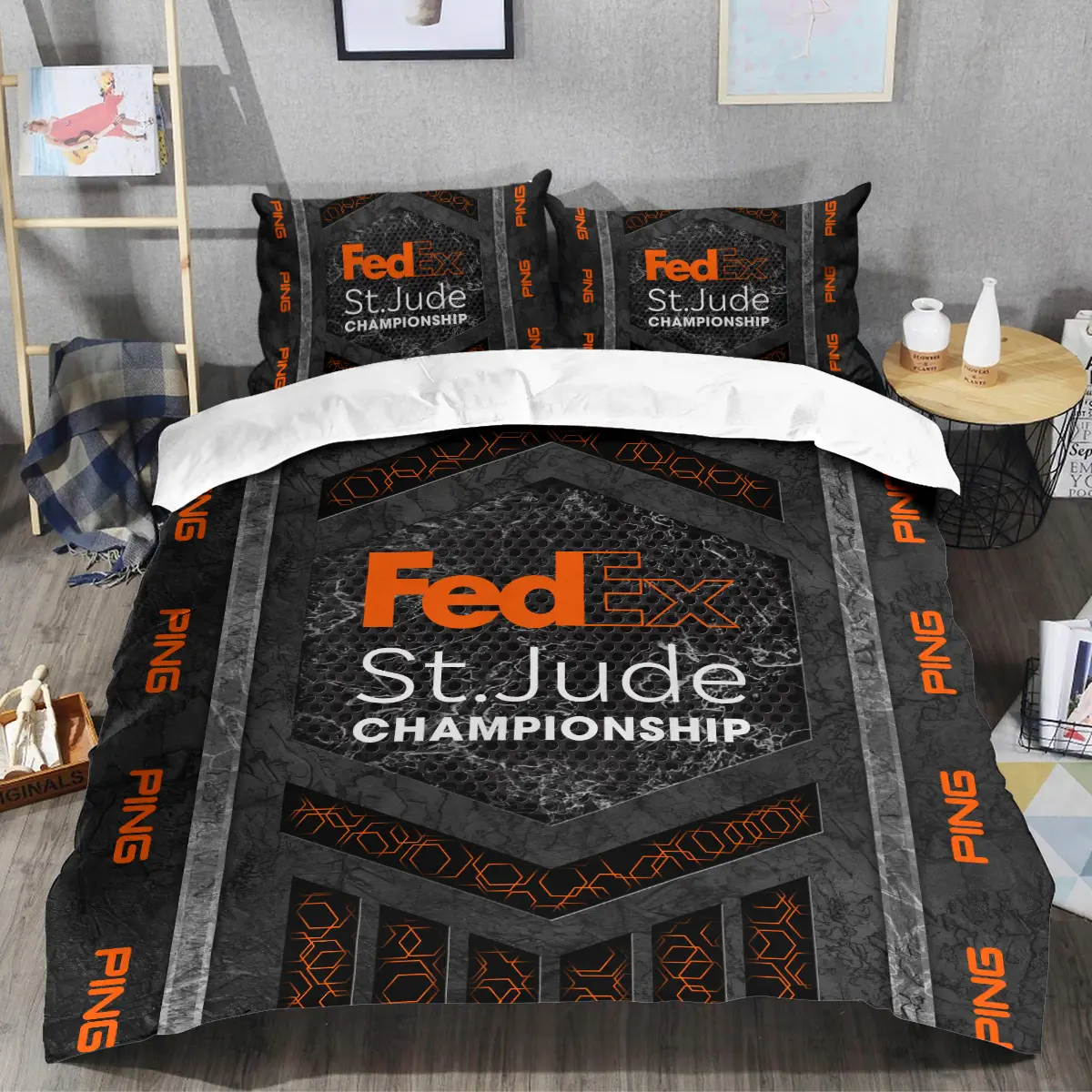 FedEx St. Jude Championship Tournament Ping Brand Exclusive Logo All Over Prints BLFED231024A01PISJT - Bedding Set