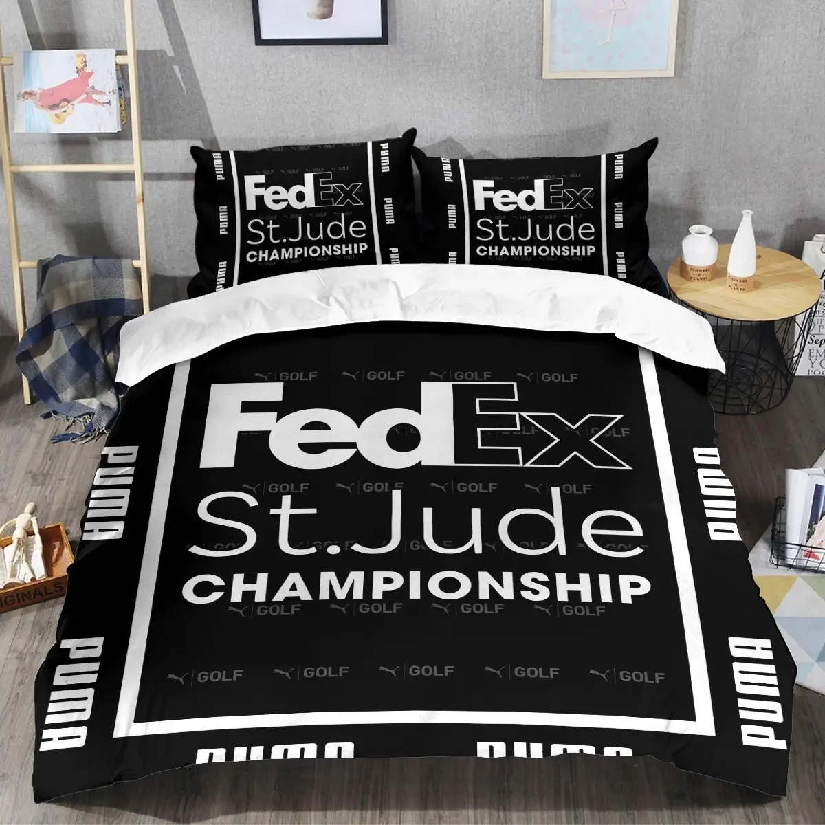 FedEx St. Jude Championship Tournament PUMA Golf Brand Exclusive Logo All Over Prints BLFED221024A01PUMSJT - Bedding Set