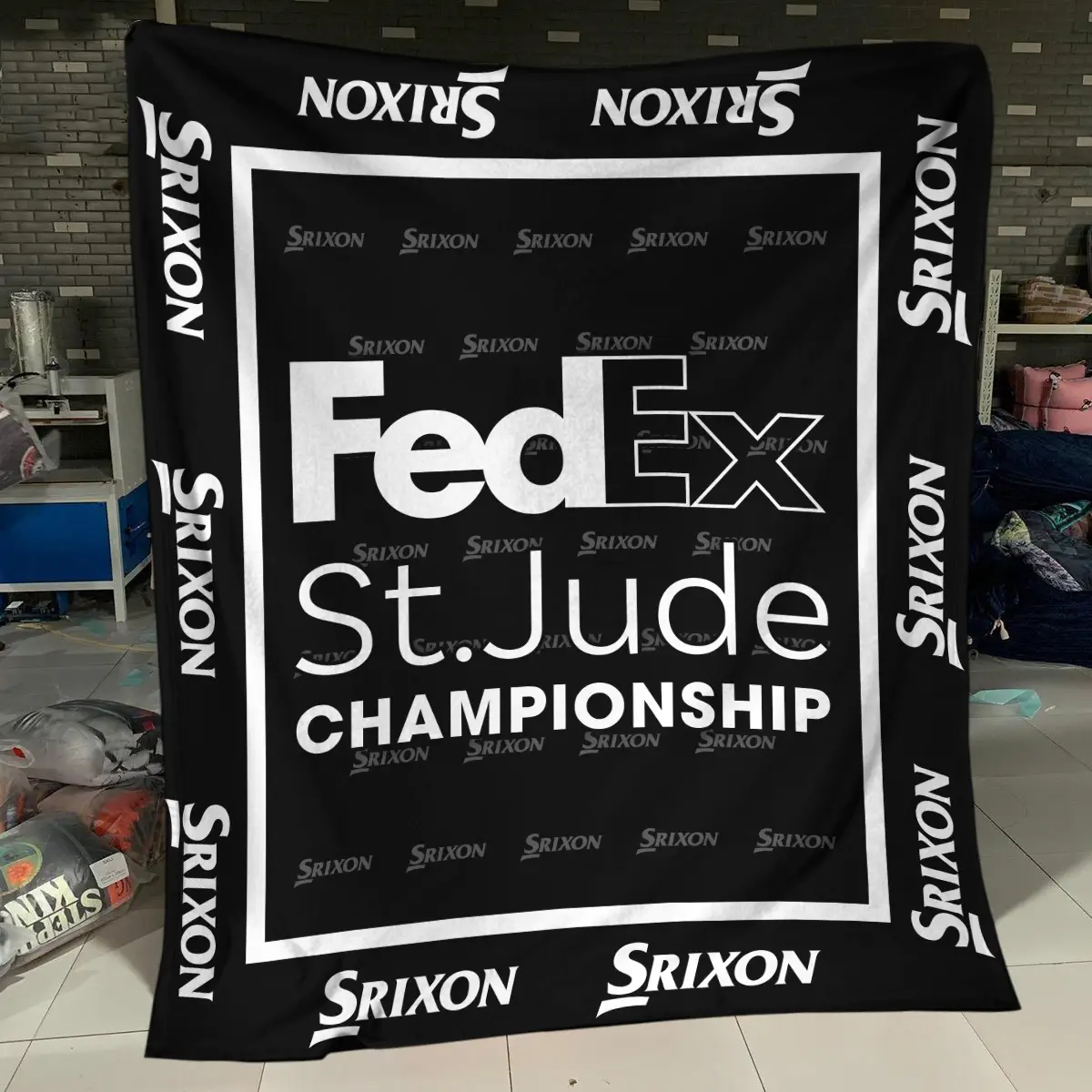 FedEx St. Jude Championship Tournament Srixon Brand Exclusive Logo All Over Prints BLFED221024A01SRBLK - Blanket