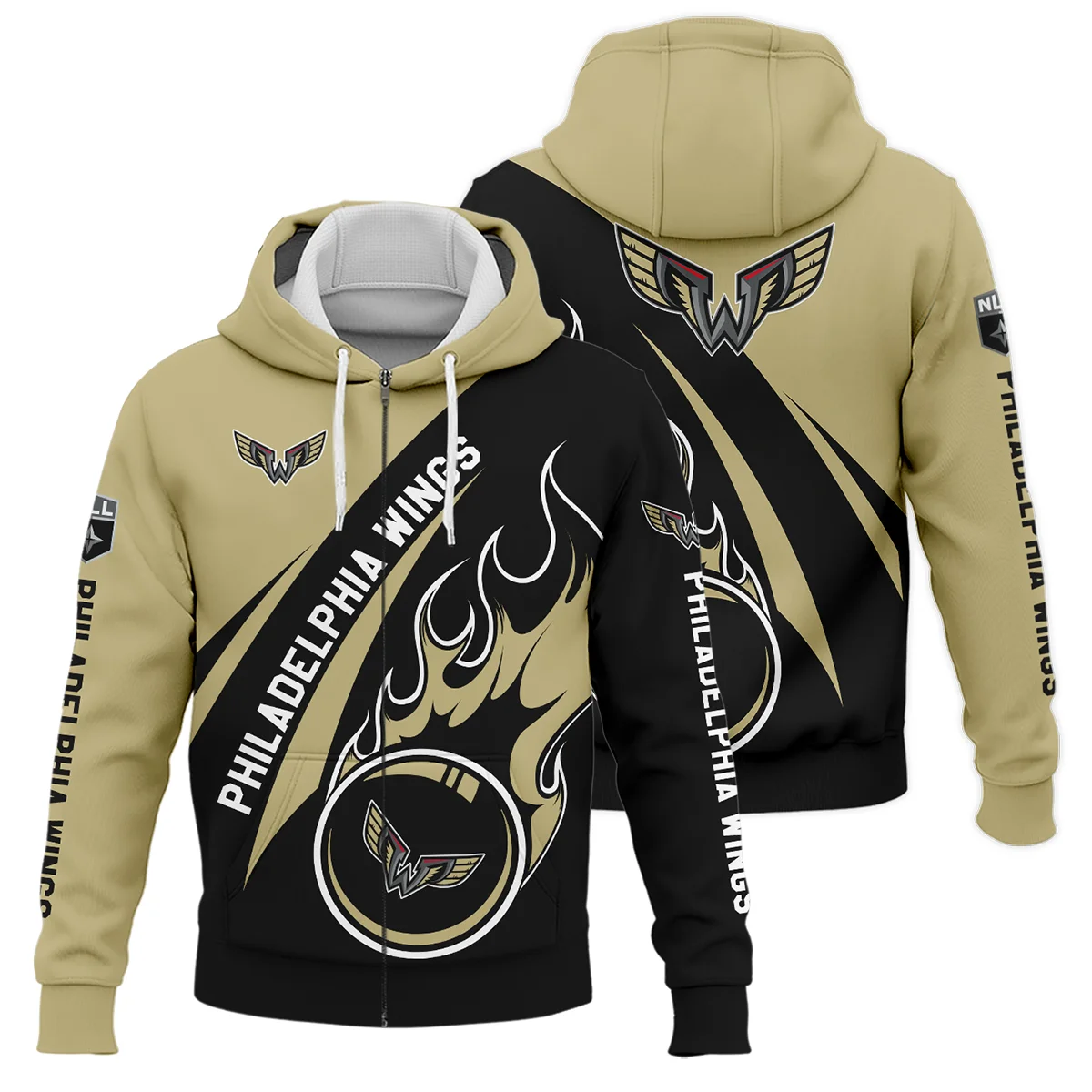 Gift For Fans Zipper Hoodie Philadelphia Wings National Lacrosse League All Over Prints HONLL260724A01PHIZHD