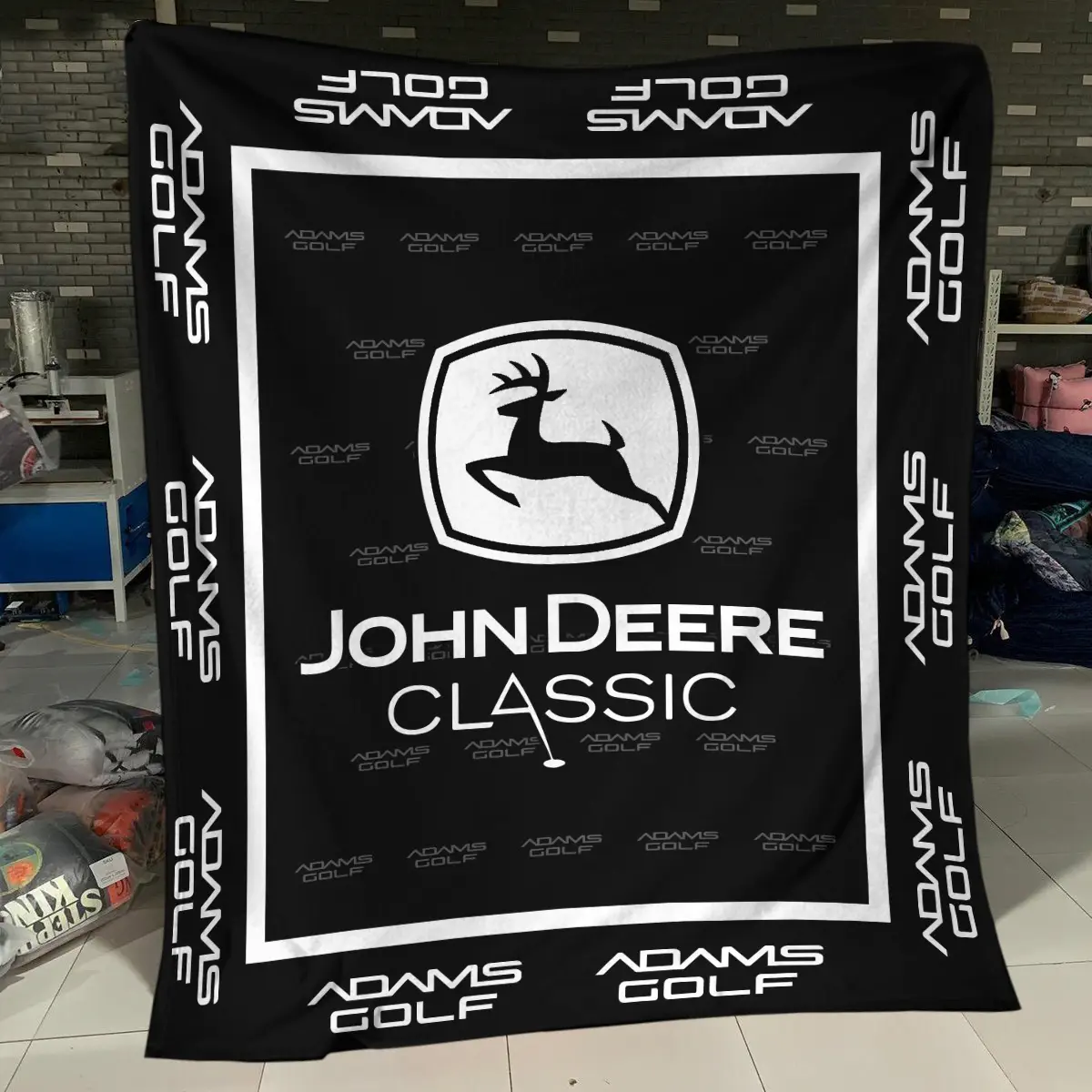 John Deere Classic Tournament Adams Golf Brand Exclusive Logo All Over Prints BLJDC221024A01AGBLK - Blanket