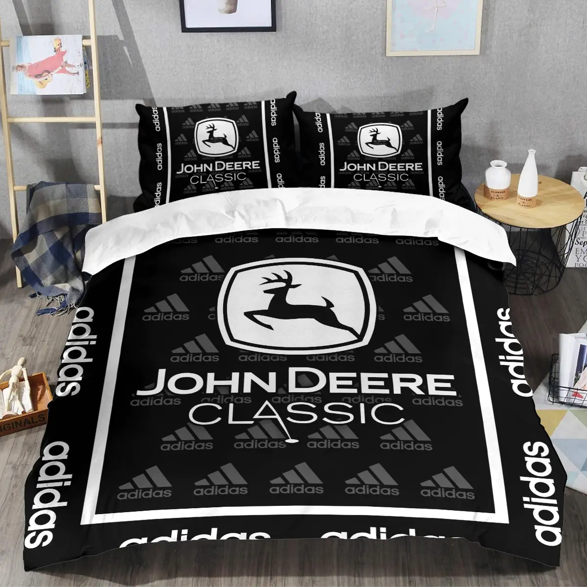 John Deere Classic Tournament Adidas Brand Exclusive Logo All Over Prints BLJDC221024A01ADSJT - Bedding Set