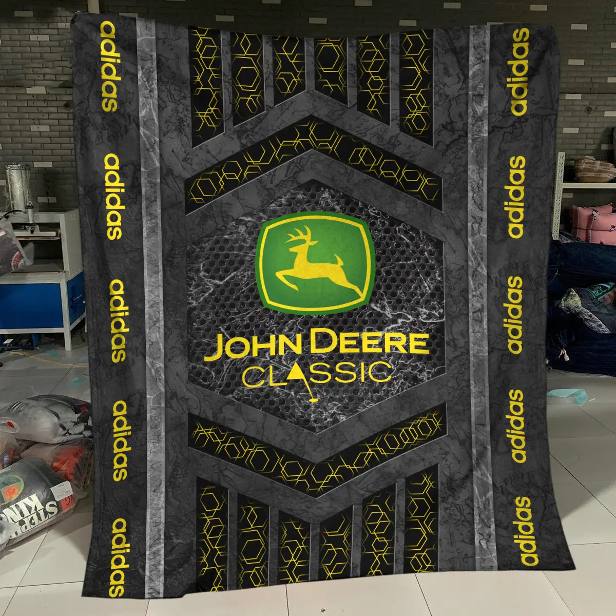 John Deere Classic Tournament Adidas Brand Exclusive Logo All Over Prints BLJDC231024A01ADBLK - Blanket