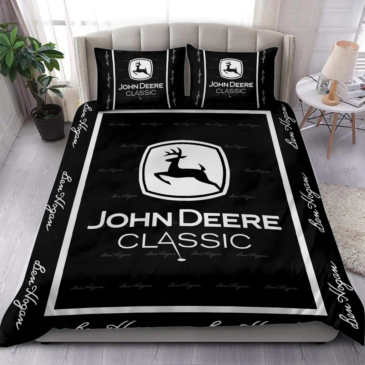 John Deere Classic Tournament Ben Hogan Brand Exclusive Logo All Over Prints BLJDC221024A01BHBLK - Blanket