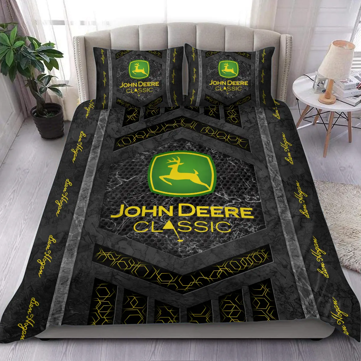 John Deere Classic Tournament Ben Hogan Brand Exclusive Logo All Over Prints BLJDC231024A01BHBLK - Blanket