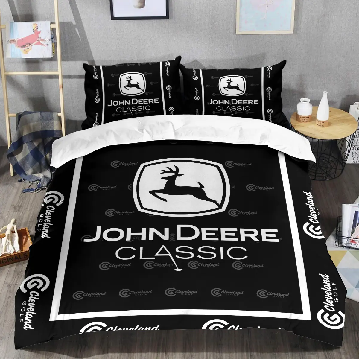 John Deere Classic Tournament Cleveland Golf Brand Exclusive Logo All Over Prints BLJDC221024A01CLSJT - Bedding Set