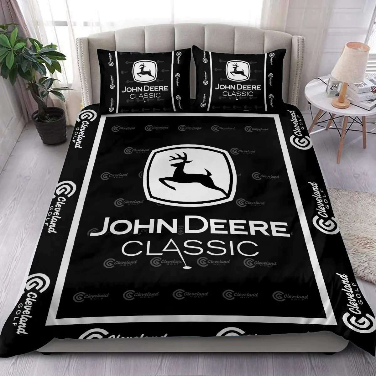 John Deere Classic Tournament Cleveland Golf Brand Exclusive Logo All Over Prints BLJDC221024A01CLSJT - Bedding Set