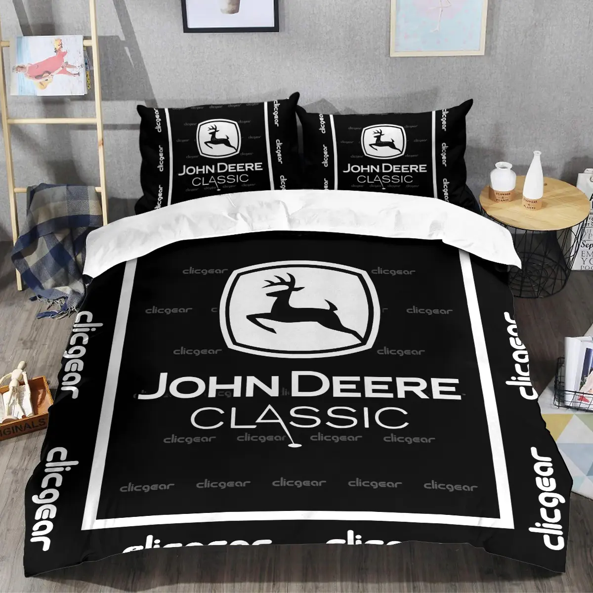 John Deere Classic Tournament Clicgear Brand Exclusive Logo All Over Prints BLJDC221024A01CLISJT - Bedding Set