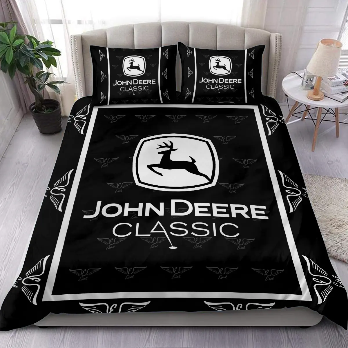 John Deere Classic Tournament Edel Golf Brand Exclusive Logo All Over Prints BLJDC221024A01EGBLK - Blanket