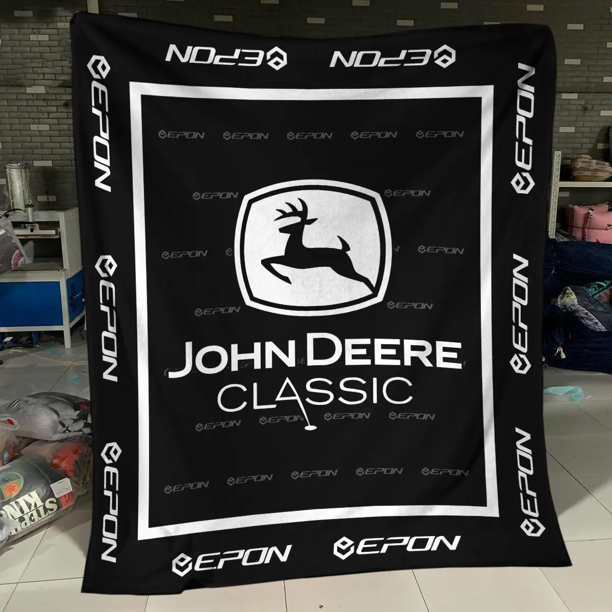 John Deere Classic Tournament Epon Brand Exclusive Logo All Over Prints BLJDC221024A01EPBLK - Blanket