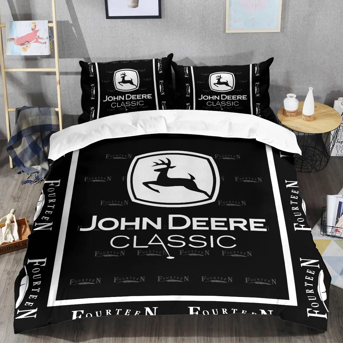 John Deere Classic Tournament Fourteen Golf Brand Exclusive Logo All Over Prints BLJDC221024A01FGSJT - Bedding Set