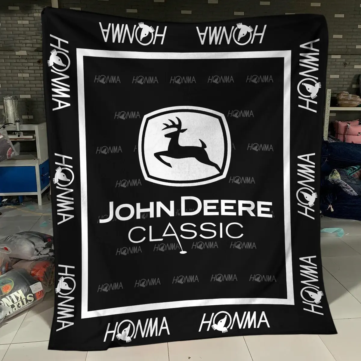 John Deere Classic Tournament Honma Brand Exclusive Logo All Over Prints BLJDC221024A01HOBLK - Blanket