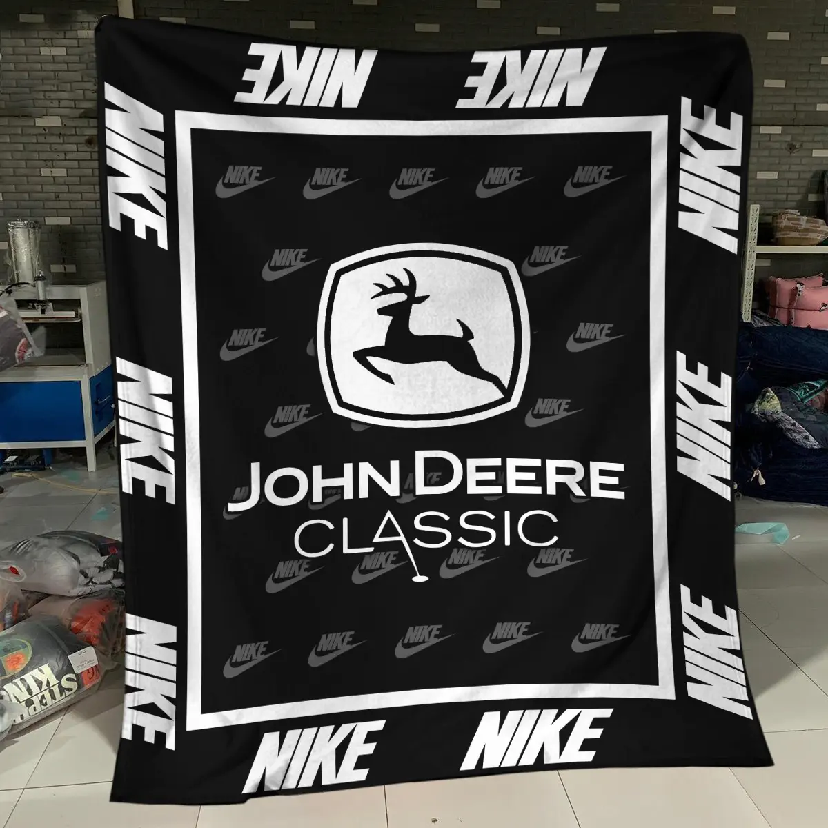 John Deere Classic Tournament Nike Brand Exclusive Logo All Over Prints BLJDC221024A01NKBLK - Blanket